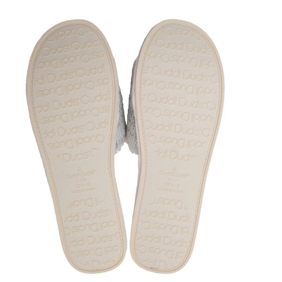 Cuddl Duds Women's Rib Twist Slide Slipper Size 9-10 - Picture 3 of 5